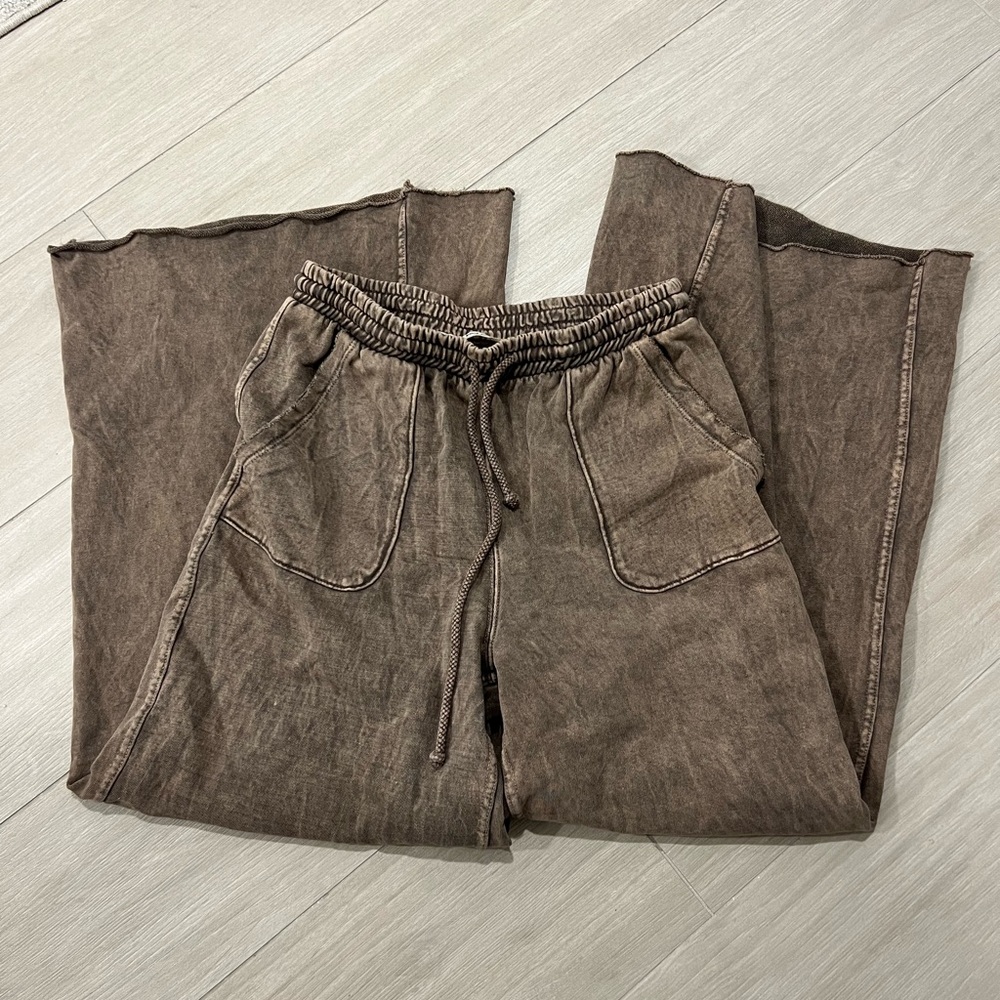 Three Bird Nest Chocolate Drawstring Pants